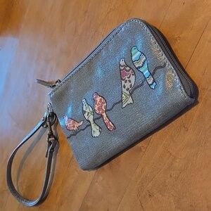 Mariposa Birds On A Wire Wristlet